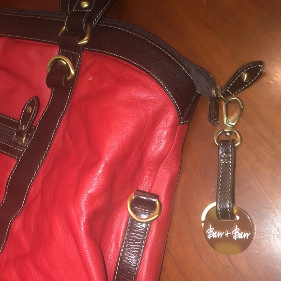 Prwnd Barr+Barr leather red and brown weekender bag - Picture 3 of 13